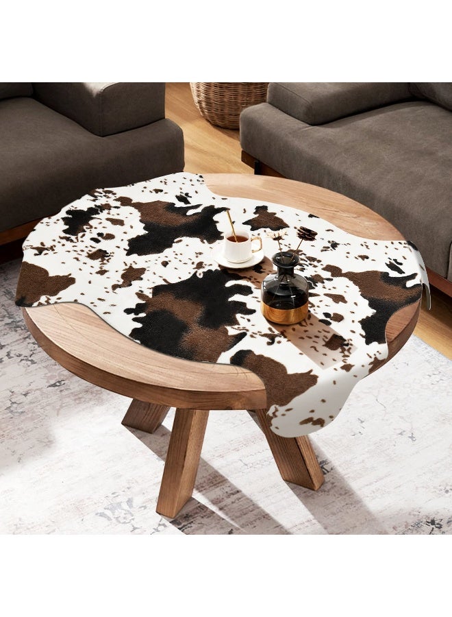IMQOQ Cow Print Rug Faux Cowhide Area Carpet Animal Print Mat for Living Room Bedroom Non-Slip 3.6x2.5FT (110cmx75cm) - Image 4